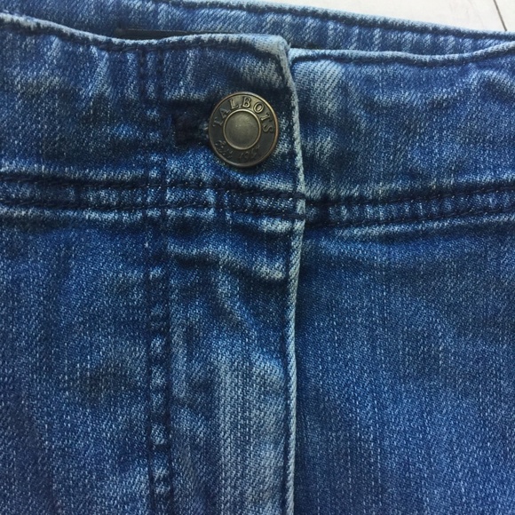 TALBOTS Woman Petites Denim Skirt Distressed 12WP - Picture 4 of 9